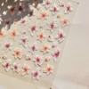 LIFOOST Pink Lily Flower Nail Stickers 5D Embossed Spring Floral