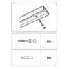 GARDINIA Galvanized Screws For Wood, Includes Covering Cap And Dowel,