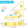 OIIKI 10pcs Gold Lid Support Hinge with 20 Screw, Foldable