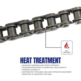 Jeremywell 25H Heavy Duty Roller Chain 10 Feet with 3 Connecting Links for Go Karts, Mini Bikes, Scooters, ATV, MTV, Dirt Bike and Other Industrial Machinery