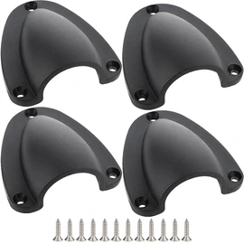 4 Pcs Large Nylon 3" Marine Wire Cable Vent Cover, Clamshell Vent for Boat, Smooth Edge Thickness 1/8", Size: 3" x 2-1/2", Height: 1.1", Wire Vent Cover, Clamshell Vent, Free Installation Screws