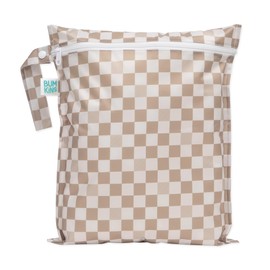 Bumkins Waterproof Wet Bag for Baby, Travel, Swim Suit, Cloth Diapers, Pump Parts, Pool, Gym Clothes, Toiletry, Strap to Stroller, Daycare, Zipper Reusable Bag, Wetdry Packing Pouch, Sand Check