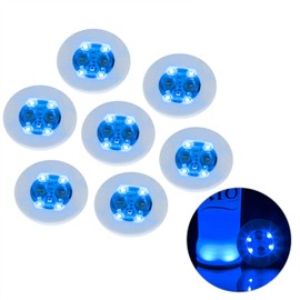 Bar Coasters,Led Bottle Light,Bottle Glorifier,Led Stickers for Wine Liquor Bottles,Cup Holder Light Perfect for Nightclubs Wedding Parties(Blue)