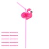 100Pcs Flamingo Drinking Straws Cute Pattern Environmentally Friendly Bendable Cocktail