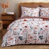 CASAAGUSTO Full Comforter Set, 7 PCS White Floral Comforter Set