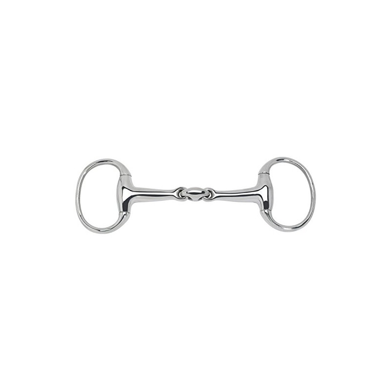 Eggbutt Snaffle STAINLESS STEEL-ELLIPSE, French-link, 14, 5, stainless steel, 14,