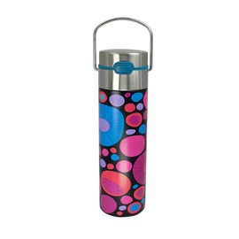 Eigenart Leeza Cheerful 11021 Double-Walled Thermal Water Bottle Made of Stainless Steel with Sports Cap and Strainer, BPA-Free, 500 ml