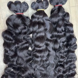Natural Black Raw Burmese Curly Human Hair Weaves Vietnamese Bundle Extensions Cuticle Aligned Raw Hair Bundles Hair Vendorsstyle: Body wave bundle 1 piece, color: Natural black, Stretched Length: 24"