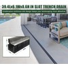 Natotela Slot Channel Drain with 304 Stainless Steel Grate-39.4Lx6.1Wx8.6H in.