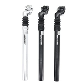 DJC Bike Suspension Seatpost Shock Absorber Damper Post 25.4 27.2 30.9 31.6 mm, Lightweight Aluminum Body (Black Head, 30.0mm(Consist of 27.2 seatpost and 30.0 Shim))