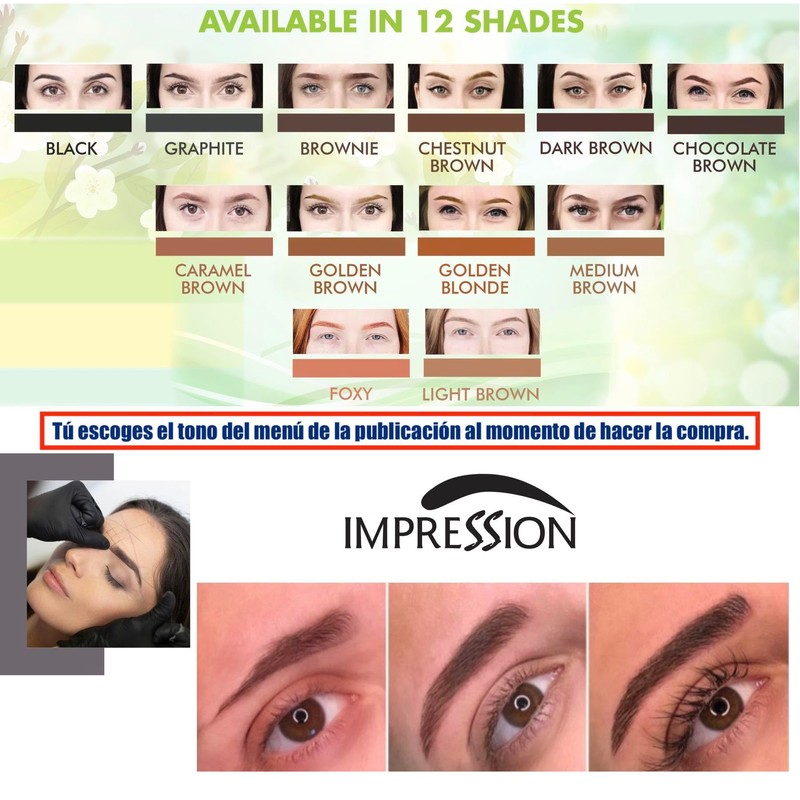 Kit Henna Tinte Híbrido Cejas y Pestañas Tipo Microblading Semipermanente
