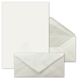 50 Sets // Zanders GOHRSMÜHLE Paper, White Matt DIN A4 + Envelopes DIN Long Fed // for High Quality Documents