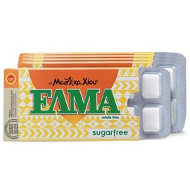 Supersmart - Mastic Gum Chewing Gum ELMA - Chios Greek Gum - Natural Oral Hygiene - Sugar Free - Menthol Taste with Xylitol | GMO & Gluten Free - 5x10 Gums