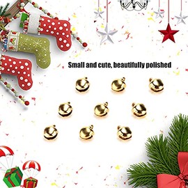 300 Piezas Mini Campanas para Manualidades, 6 Mm Mini Campana Decorativa Cascabeles Artesanales de Metal con Orificio para Decoraciones Navideñas Hoga