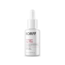 Korff Anti-Ageing Face Serum, Collagen Age Filler, Intensive Correction Against Wrinkles and Deep Moisture, Sea Collagen, Hyaluronic Acid and Vitamins, 30 ml