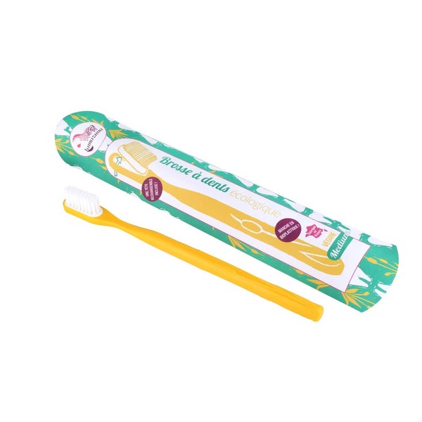 Lamazuna Brosse à dent jaune médium