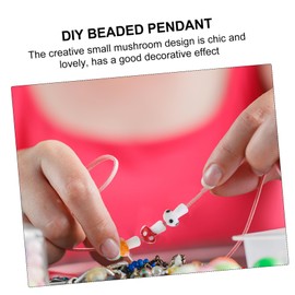 OSALADI 50pcs Cartoon Mushroom Pendants for Jewelry Making Earring and Necklace Craft Supplies Fun Decorative Accessories for Creative Projects