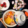 Fignner Japanese Style Ceramic Ramen Bowl with Lid Soup Bowls