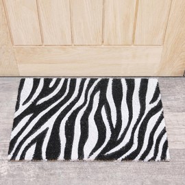 Melody Maison Zebra Print Coir Door Mat