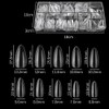 Almond Shaped Nail Tips 500pcs Clear Acrylic Long Nails Full
