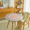 IBEQUEM Mandala Round Fitted Tablecloth with Elastic Edged, Ethnic Mandala