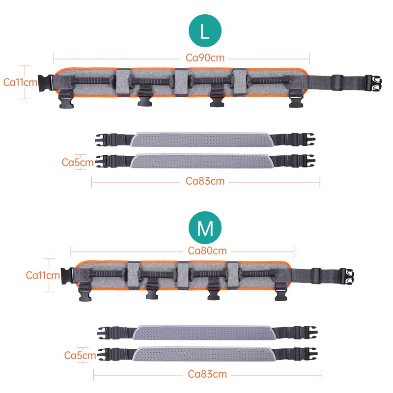 Walking Belt Transfer Belt for Seniors with 7 Handles and