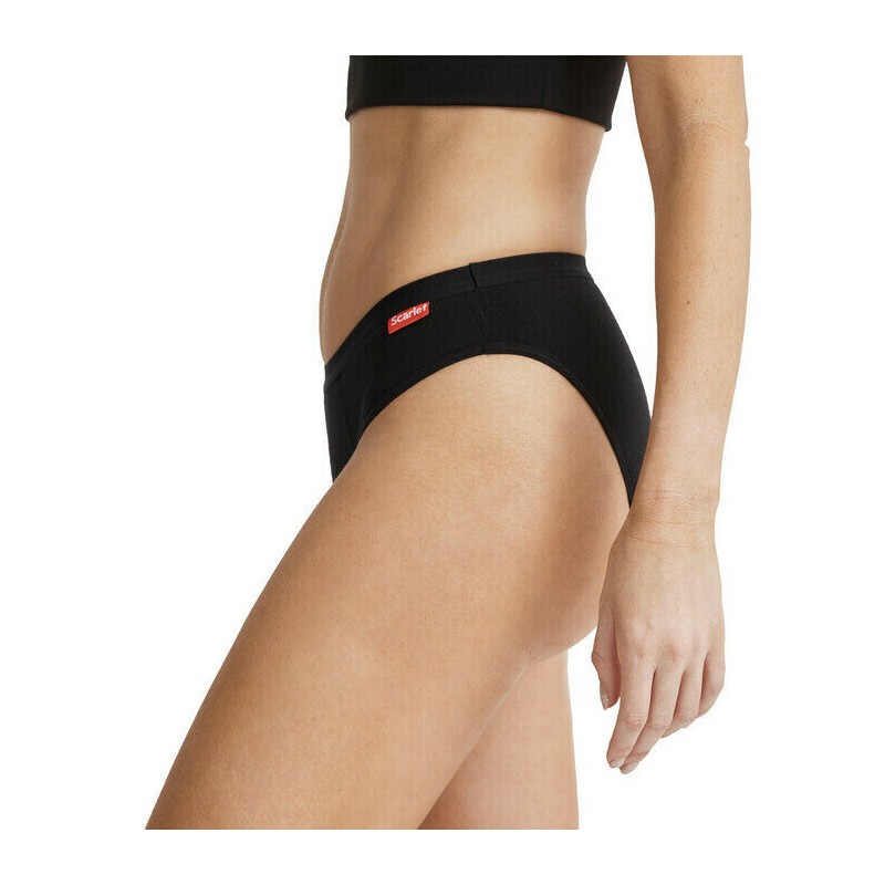Scarlet Period-Proof Everday Brief Light to Moderate Black, XL