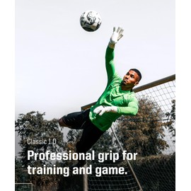 T1TAN Classic 1.0 White-Out - Goalkeeper Gloves - Without Finger Protection - Soccer Goalkeeper Gloves - Size 6