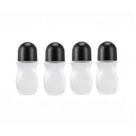 Gyaxiang 4 Pcs Frosted Clear Glass Roller Bottle for Essential Oils,30ml Deodorant Containers Bottle Roll On Bottle,Empty Roller Bottles with Plastic Roller Ball for Fragrance Cosmetics Perfume