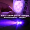 LEPEVNEY Keyring Torch Mini UV LED Keychain Flashlight Money Detector