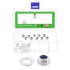 sourcing map 20Pcs M5 x 0.8 Nylon Insert Hex Lock