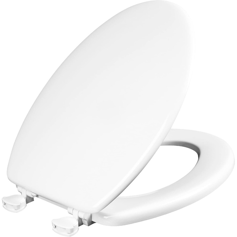 Mayfair Athens Toilet Seat, Easy Clean Hinges and Durable Wood