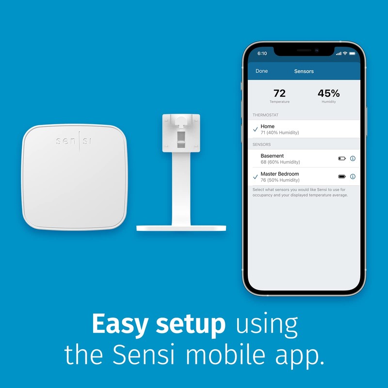 Sensi Room Sensor-Compatible with Sensi Touch 2 Smart Thermostat