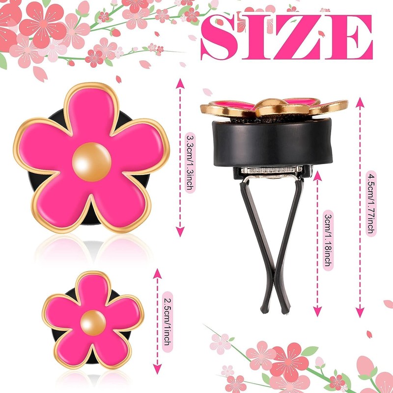6 Pieces Cute Daisy Flower Air Vent Clip Air Conditioning