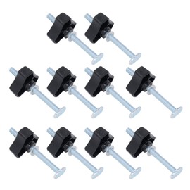 10 Sets T Track Knobs Stainless Steel M8x100mm Threaded Bolt and Nut Washer Kit for Woodworking Jig Fixture