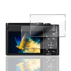 Panasonic LUMIX TZ99 Protective Film, Glass Film, 2 Pieces (9H Hardness, Made by Nippon Asahi Glass), Compatible LUMIX TZ99 Film, Tempered Glass, Scratch Resistant, Shockproof, Shatterproof, Full