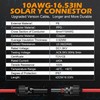 OWINUSTECH Solar Y Connector 10AWG,42CM Solar Connectors Y Solar Parallel