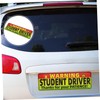 Gatuida 5pcs Reflective New Driver Vehicle Magnets Decals Safety Warning