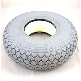 330x100 4.00-5 Solid Block Grey Mobility Scooter Tyre 400x5 Puncture Proof