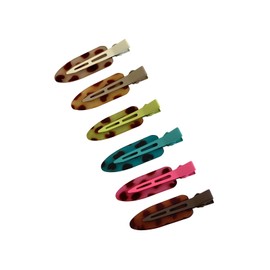 EZ PEACH No Trace Bangs Clips, Tortoise Shell Style, 6 Pieces, Non-Stick Bangs, Hair Clips, Non-marking Bangs Clips, Makeup, Hair Arrangement, Tortoise Shell, Non-marking Pin (D)