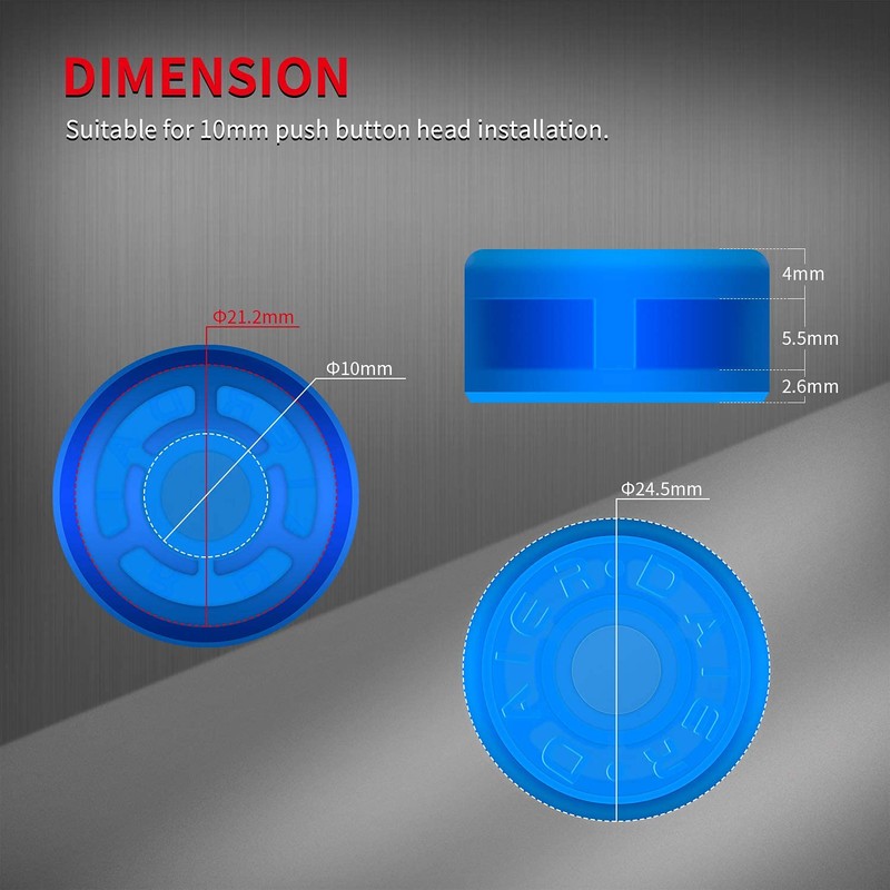 DaierTek Footswitch Pedal Buttons Glow in the dark, Guitar Effect
