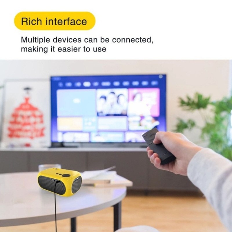M24 Mini Portable Projector Multifunction 360 Degree Surround Sound Home