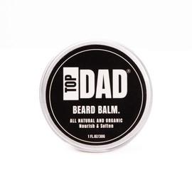 Top Dad Premium Beard Balm for Men - Natural Beard Conditioning & Styling - Softens, Tames, Nourishes Facial Hair - Non-Greasy, Moisturizing Beard Care for All Beard Types