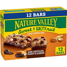 Nature Valley Sweet Salty Granola Bars 12 Count Peanut Almond Dark Chocolate