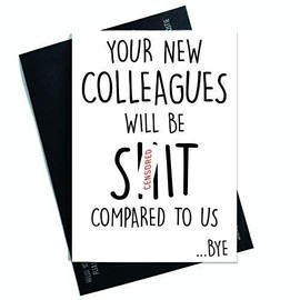 Colleague Leaving Card Funny New Job Card Coworker Leaving Good Luck Congrats New Job Goodbye Leaving Job Funny Card Joke Banter PC471
