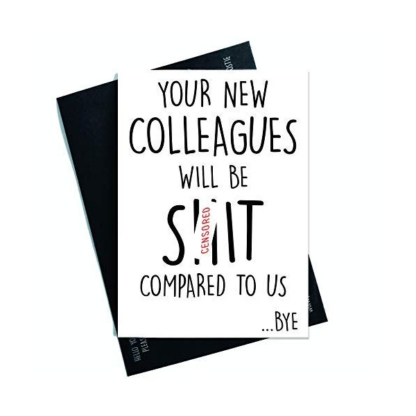 Colleague Leaving Card Funny New Job Card Coworker Leaving Good
