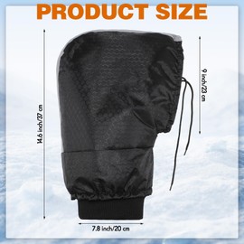 Geyoga 2 Pairs Bike Handlebar Mitts Winter Motorcycle Handlebar Gloves for Cold Weather Thermal Bicycle Mittens Pogies Windproof Handlebar Cover