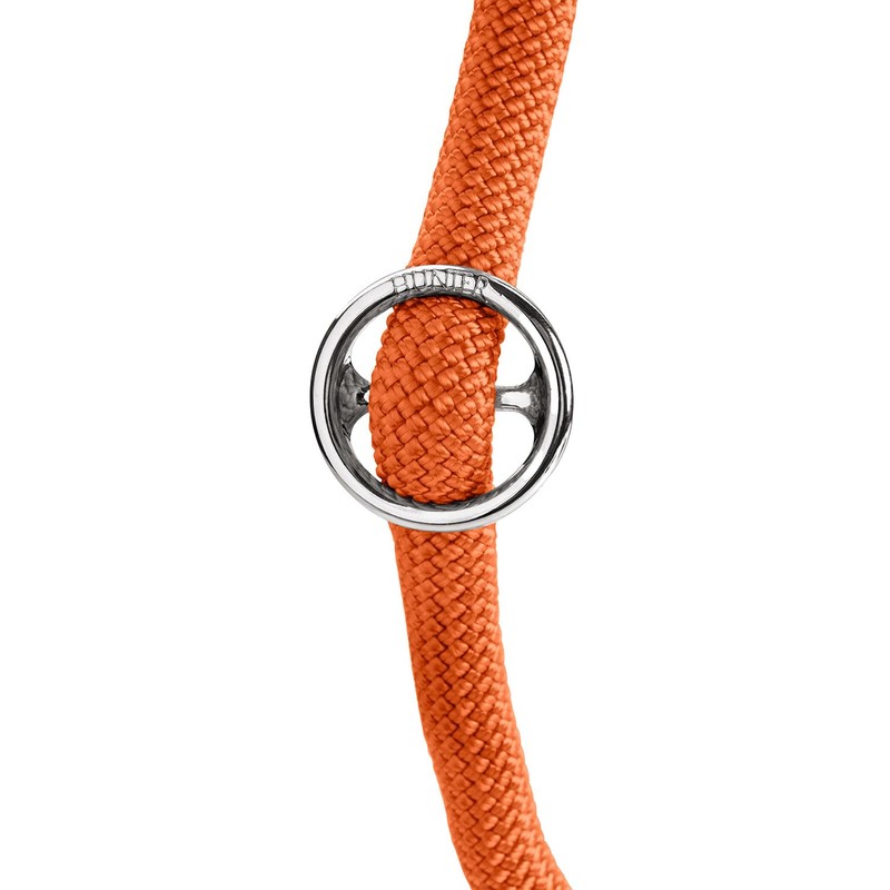 HUNTER Freestyle Retriever Dog Lead Orange Integrated Collar Fully Adjustable