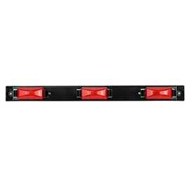 Partsam [Aprobado por DOT] Barra de luz LED roja de identificación de remolque de camión de 17 pulgadas, impermeable, sellada, barra de 3 luces, 12 V, repuesto para F150 F250 F350 RAM 1500 2500 3500