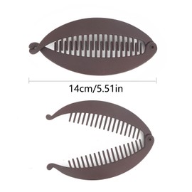 MOTIBACK 4Pcs Non-Slip Banana Hair Clips for Fine Hair - Strong Grip Double Comb Clips for Women & Girls, Thick Hair Friendly Hair Accessories, Perfect for Everyday & Wedding Styles